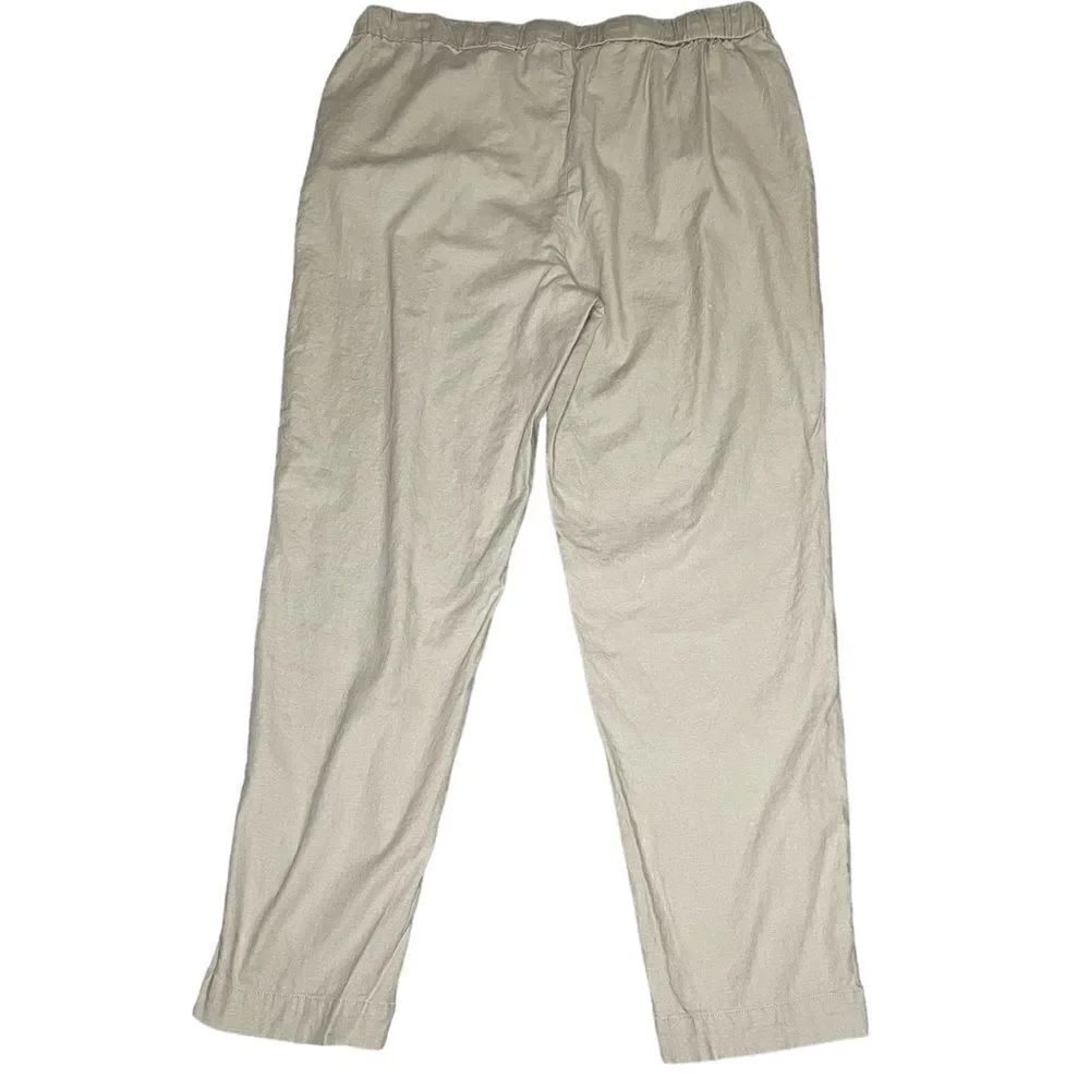 Kenneth Cole Pull-On Drawstring Linen Pants - Picture 3 of 7
